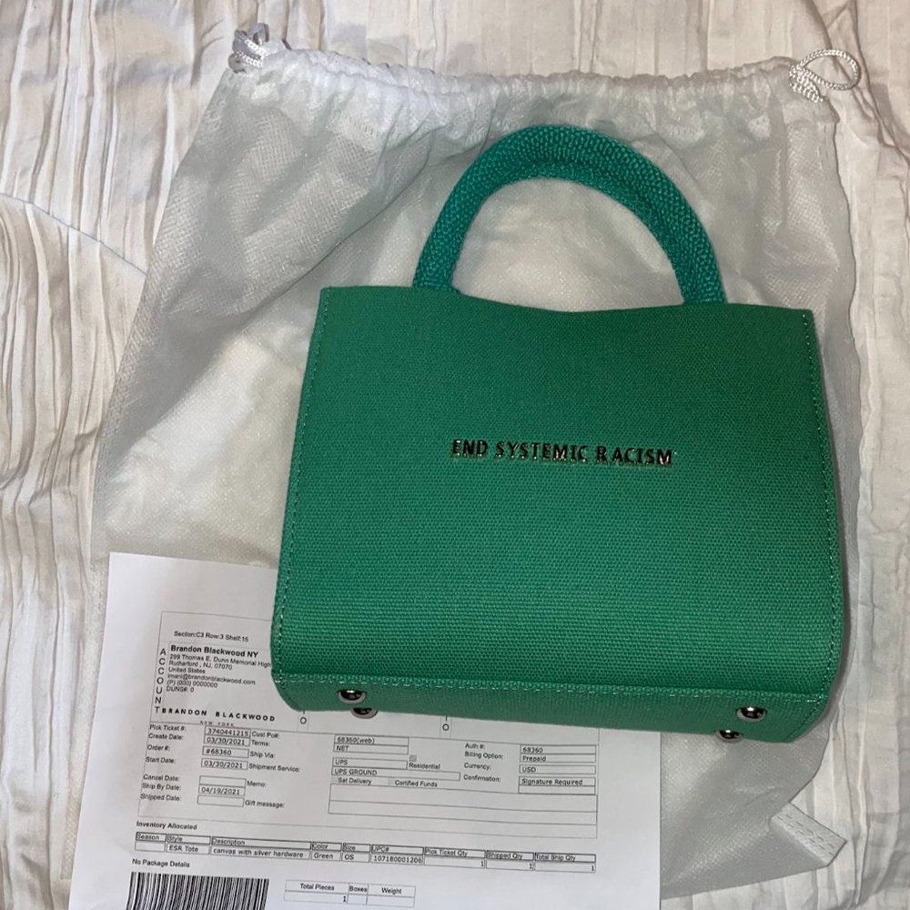 COPY - Brandon Blackwood ESR Tote Green Canvas
